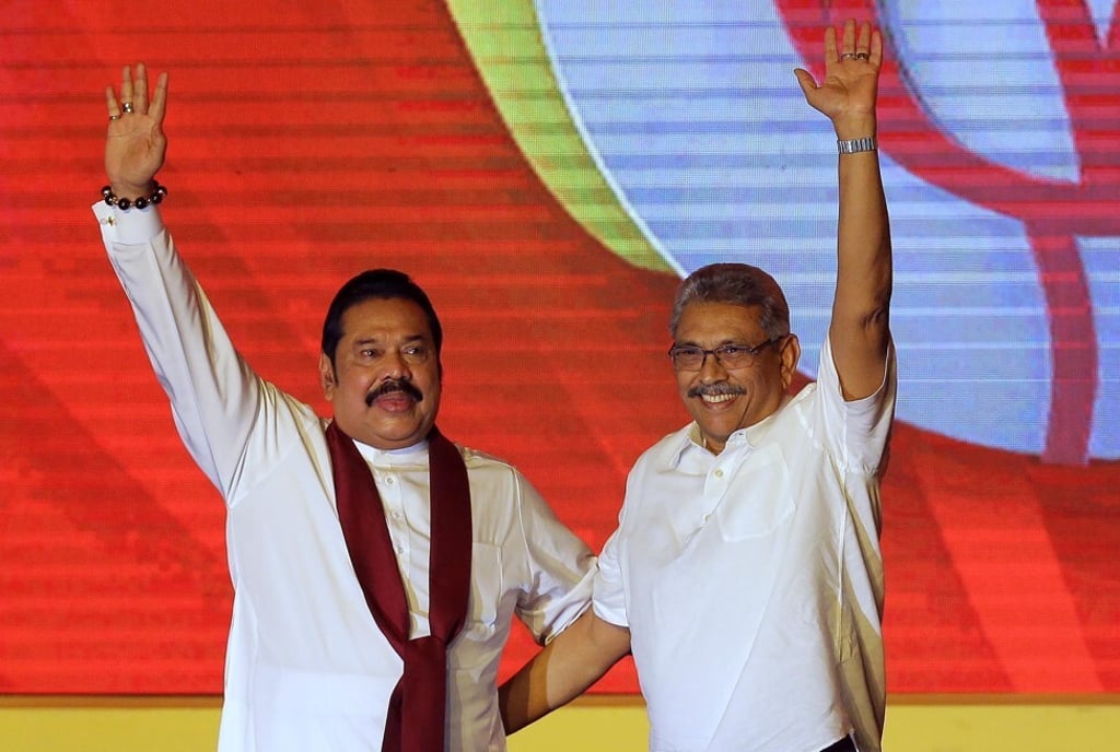 Mahinda Rajapaksa, left, and his brother Gotabaya Rajapaksa. Photo: AP Mahinda Rajapaksa, left, and his brother Gotabaya Rajapaksa. Photo: AP