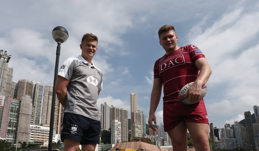 Aspiring Hong Kong rugby player Josh Henderson (left) with former Scotland teammate Euan McLaren ahead of the Hong Kong Premiership season. Photo: Jonathan Wong Aspiring Hong Kong rugby player Josh Henderson (left) with former Scotland teammate Euan McLaren ahead of the Hong Kong Premiership season. Photo: Jonathan Wong