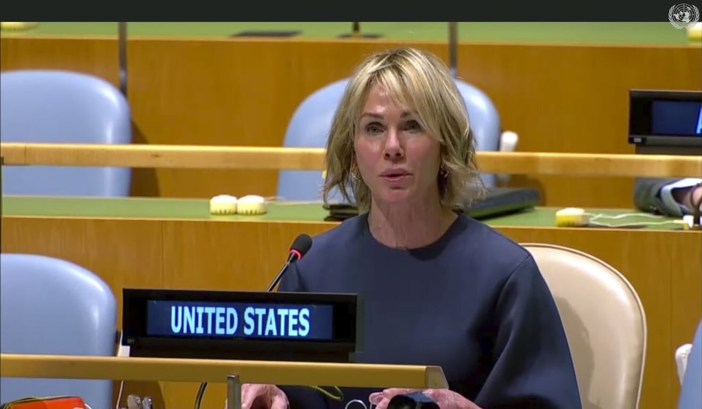 Kelly Craft, the US ambassador to the United Nations, at the UN this month. Photo: UNTV via AP)