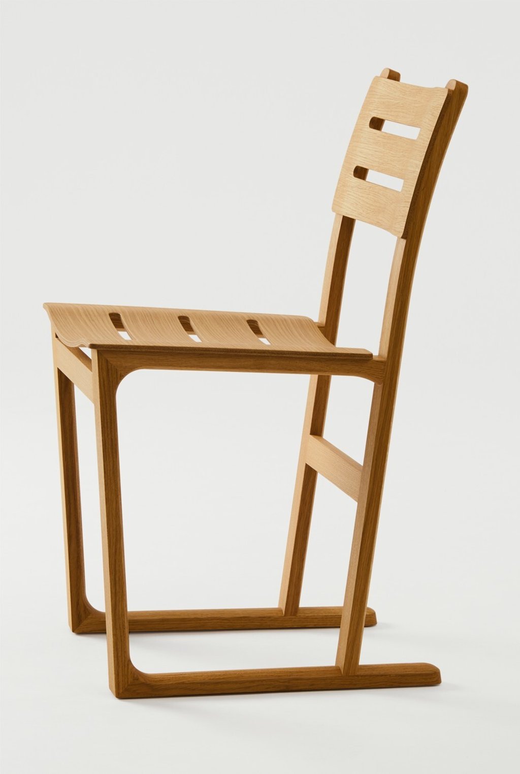 Jasper Morrison’s “La Tourette” chair reaches a new generation of admirers with its single piece, curved back and simple yet classic line.