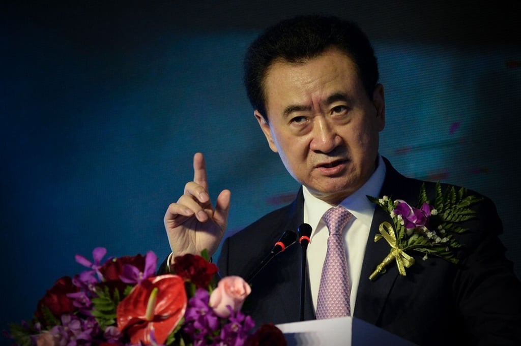 Wang Jianlin, seen in a file photo taken in April 2017, is expanding his domestic tourism business into Zhaoqing. Photo: AFP Wang Jianlin, seen in a file photo taken in April 2017, is expanding his domestic tourism business into Zhaoqing. Photo: AFP