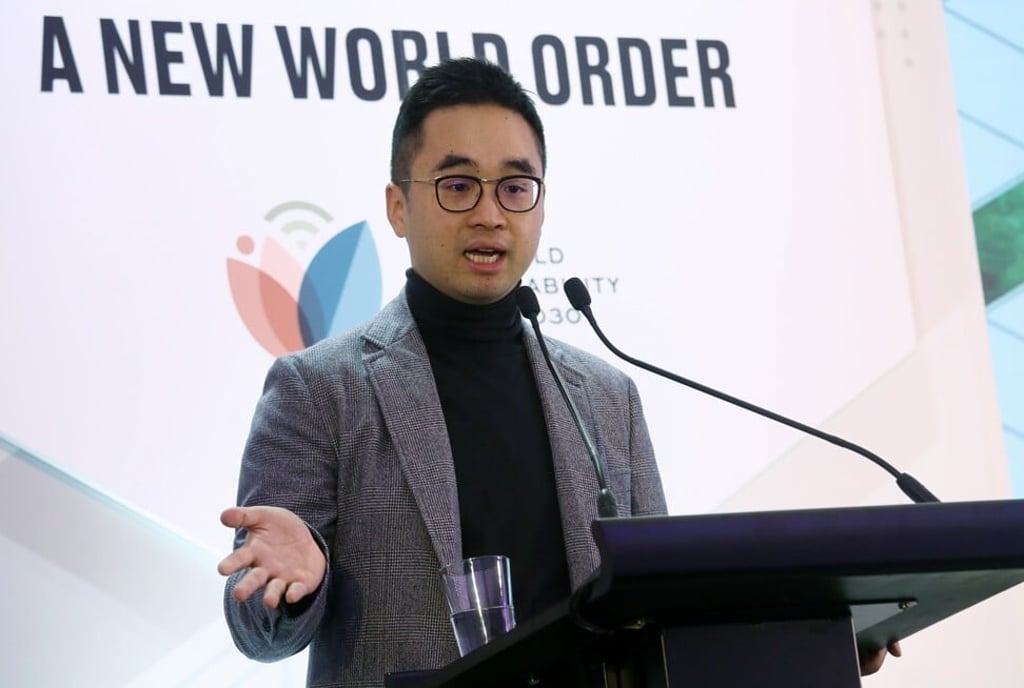 Executive Vice-chairman Adrian Cheng Chi-kong attends a sustainability forum in January 2020. Photo: Jonathan Wong