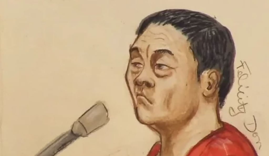 A 2015 courtroom sketch of Zhao Li. Illustration: Felicity Don via Reuters A 2015 courtroom sketch of Zhao Li. Illustration: Felicity Don via Reuters