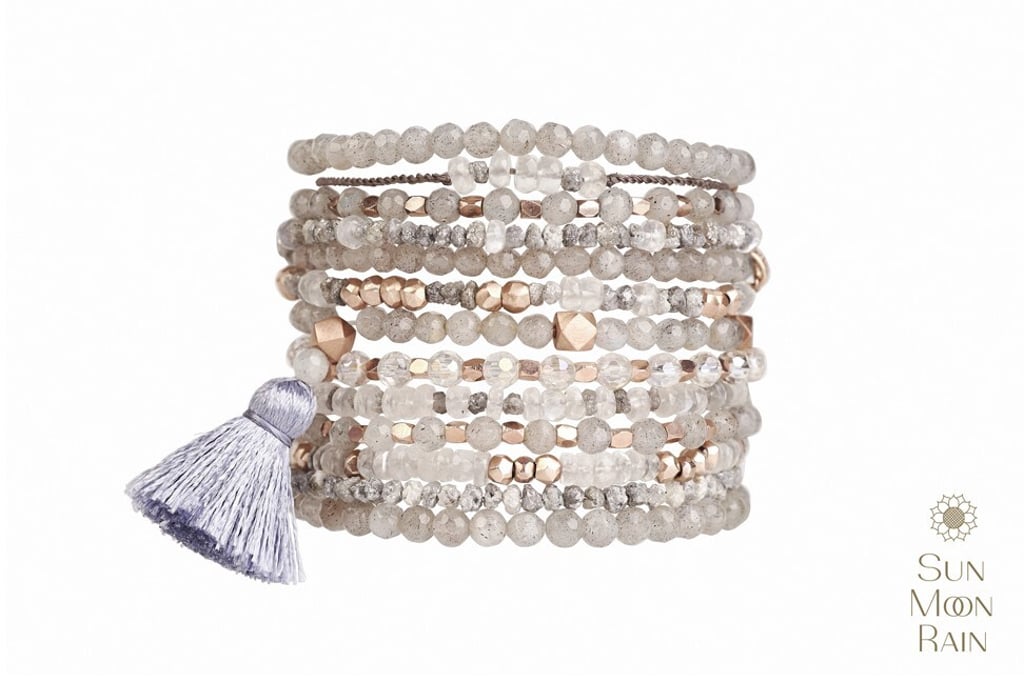 Raw diamonds and moonstone bracelets by SunMoonRain. They can be stacked on top of each other. Raw diamonds and moonstone bracelets by SunMoonRain. They can be stacked on top of each other.