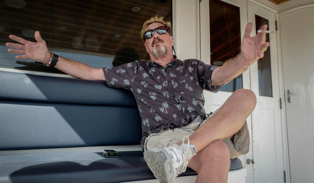 John McAfee in Havana, Cuba in 2019. File photo: AFP