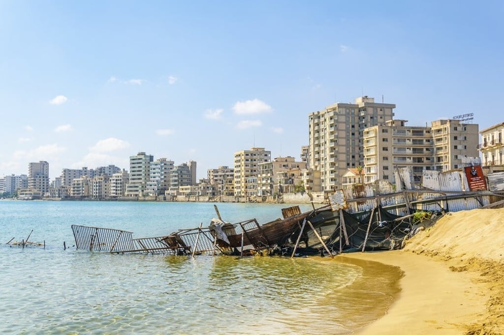 Abandoned hotels on the deserted beachfront of Varosha. Photo: Getty Images/iStockphoto