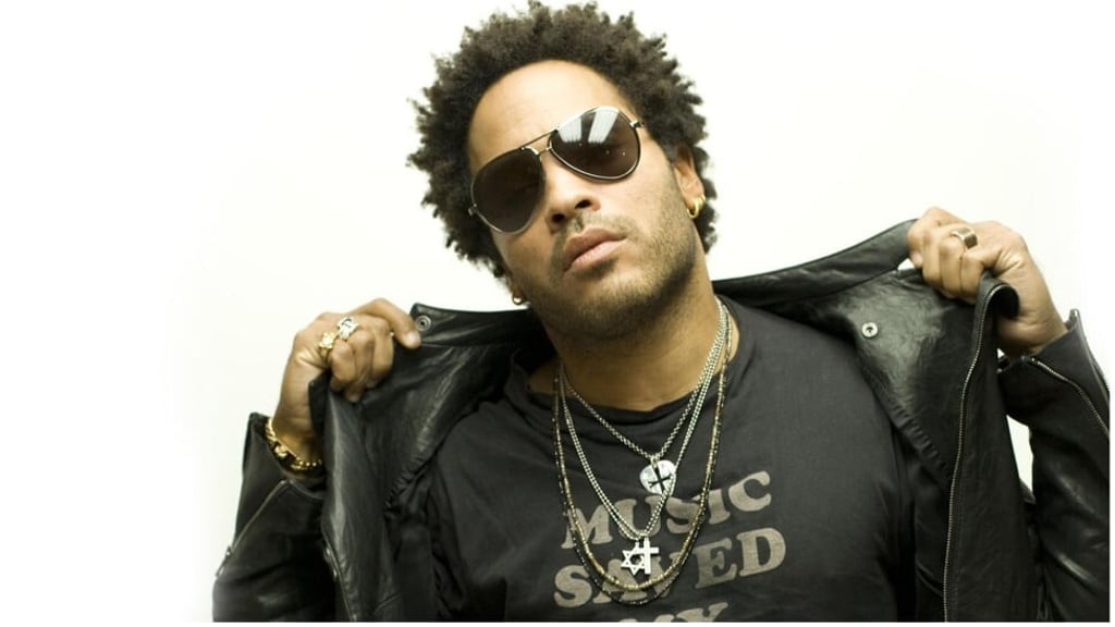 Kravitz wears a trademark black leather jacket and a T-shirt with the words ‘Music Saved My Life’ on it in 2010. Kravitz wears a trademark black leather jacket and a T-shirt with the words ‘Music Saved My Life’ on it in 2010.