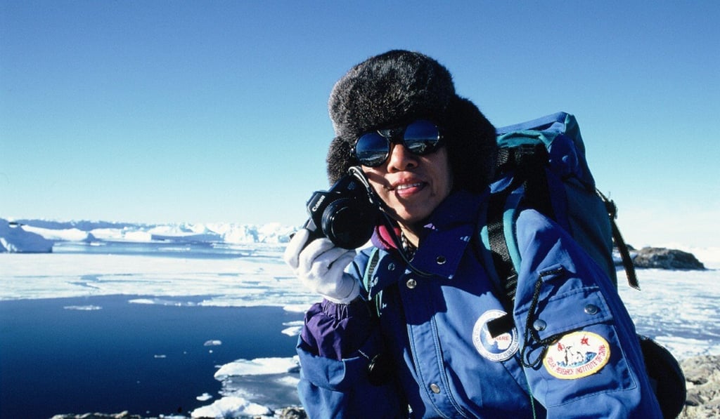 Famous Hong Kong explorer Rebecca Lee Lok-sze at the South Pole in 1990. Photo: Rebecca Lee Famous Hong Kong explorer Rebecca Lee Lok-sze at the South Pole in 1990. Photo: Rebecca Lee