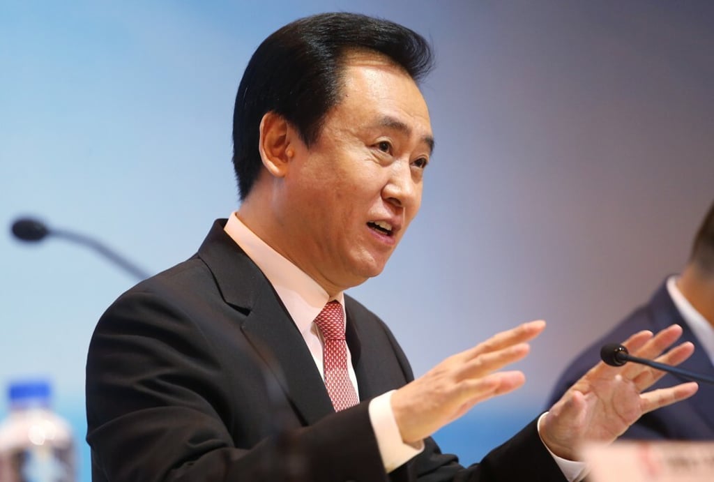 China Evergrande Group’s chairman Hui Ka-yan during the developer’s 2017 financial results press conference at the Four Seasons Hotel in Central on 26 March 2018. Photo: David Wong China Evergrande Group’s chairman Hui Ka-yan during the developer’s 2017 financial results press conference at the Four Seasons Hotel in Central on 26 March 2018. Photo: David Wong