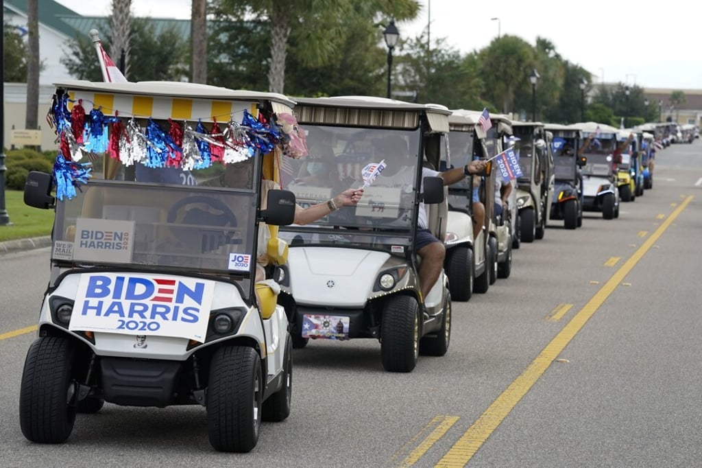 Supporters of Joe Biden turn out to cast their ballots during early voting on October 7, 2020, in Florida. Photo: AP