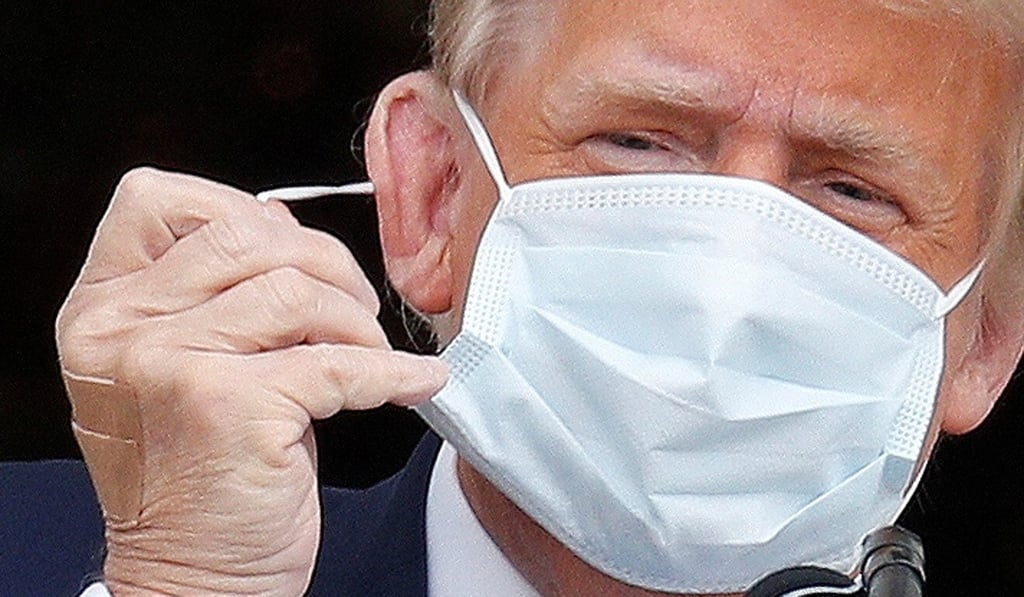 Bandages were seen on US President Donald Trump’s hands. Photo: Reuters Bandages were seen on US President Donald Trump’s hands. Photo: Reuters