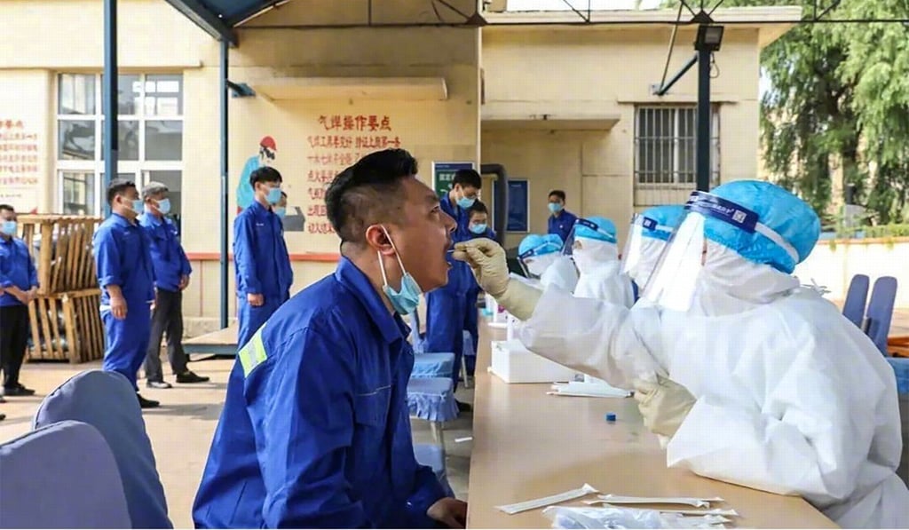 More than 178,000 Qingdao residents were screened for Covid-19 last month, after two workers at the city’s port were confirmed as being asymptomatic cases. Photo: Weibo