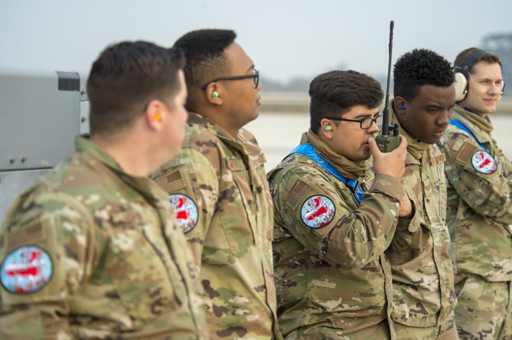 US Air Force uniforms feature a reference to China during recent drills in California. Photo: Air Force magazine