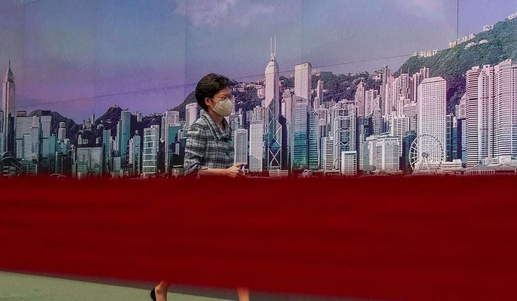 Chief Executive Carrie Lam meets the press at Tamar on Monday. Photo: Felix Wong Chief Executive Carrie Lam meets the press at Tamar on Monday. Photo: Felix Wong