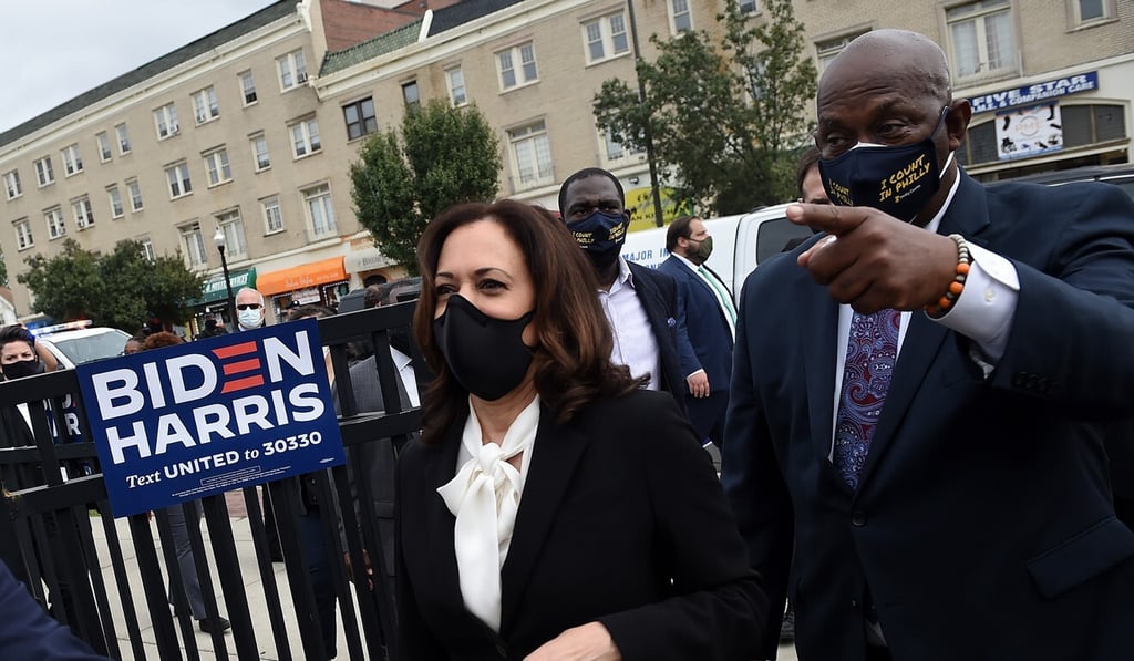 Democratic vice-presidential candidate Kamala Harris on the campaign trail. Photo: TNS Democratic vice-presidential candidate Kamala Harris on the campaign trail. Photo: TNS