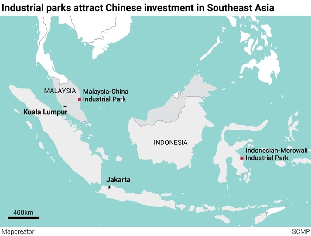 The Malaysia-China Industrial Park (MCKIP) and Indonesian-Morowali Industrial Park (IMIP).