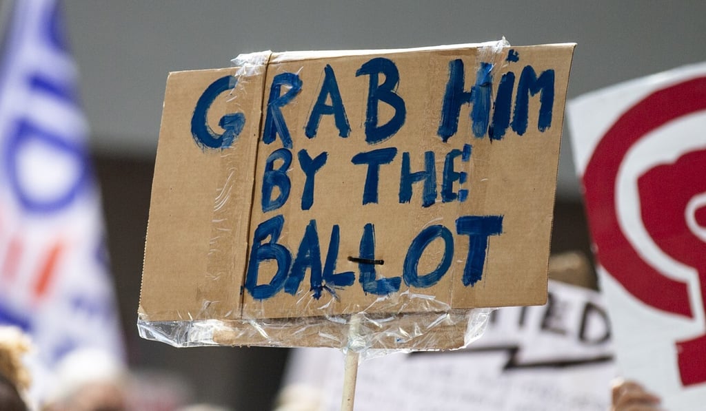 An anti-Trump sign in Los Angeles. Photo: EPA