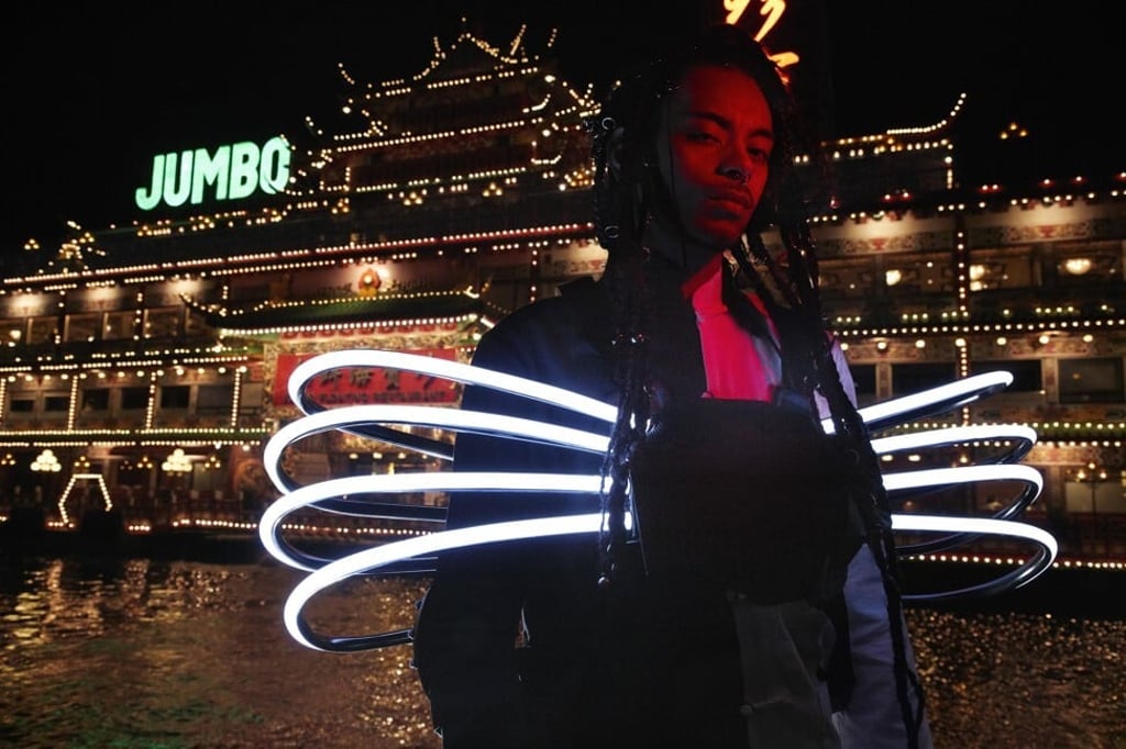 A look by Hong Kong designer Felix Tai at Heart of Cyberpunk. Photo: Design District Hong Kong A look by Hong Kong designer Felix Tai at Heart of Cyberpunk. Photo: Design District Hong Kong