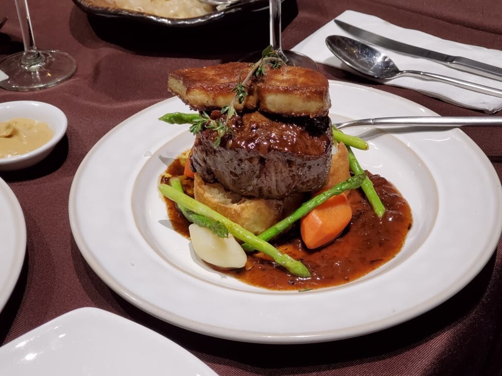 Fillet mignon and goose foie gras with Madeira sauce at Off Town Kitchen. Photo: Handout Fillet mignon and goose foie gras with Madeira sauce at Off Town Kitchen. Photo: Handout