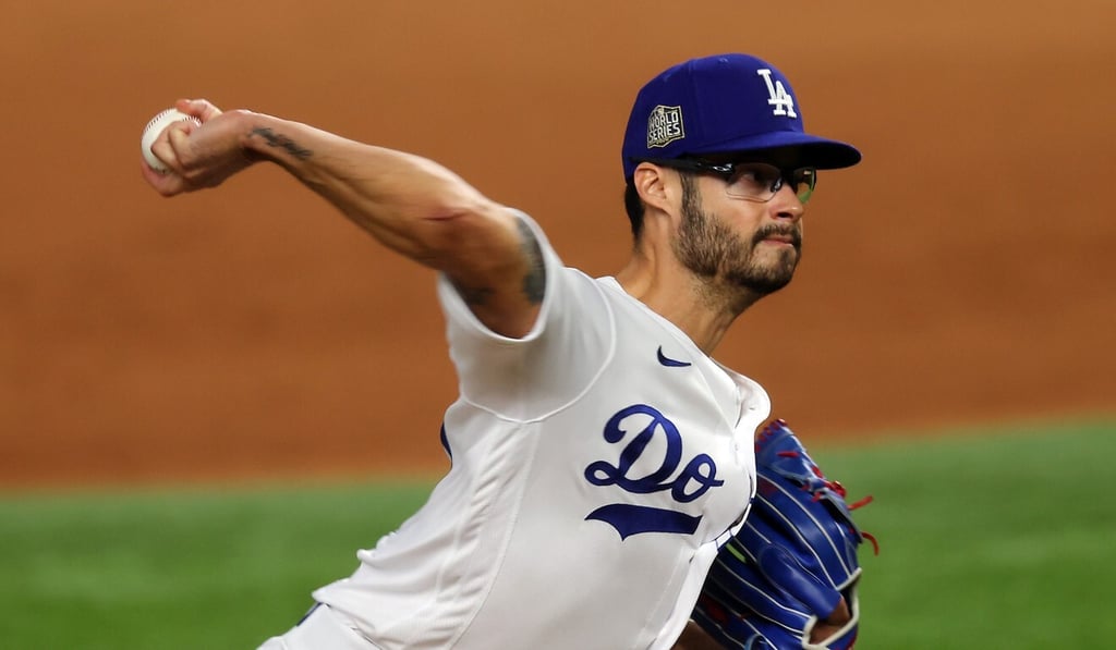 Joe Kelly pitches in front of the smallest crowd ever at the World Series. Photo: AFP Joe Kelly pitches in front of the smallest crowd ever at the World Series. Photo: AFP