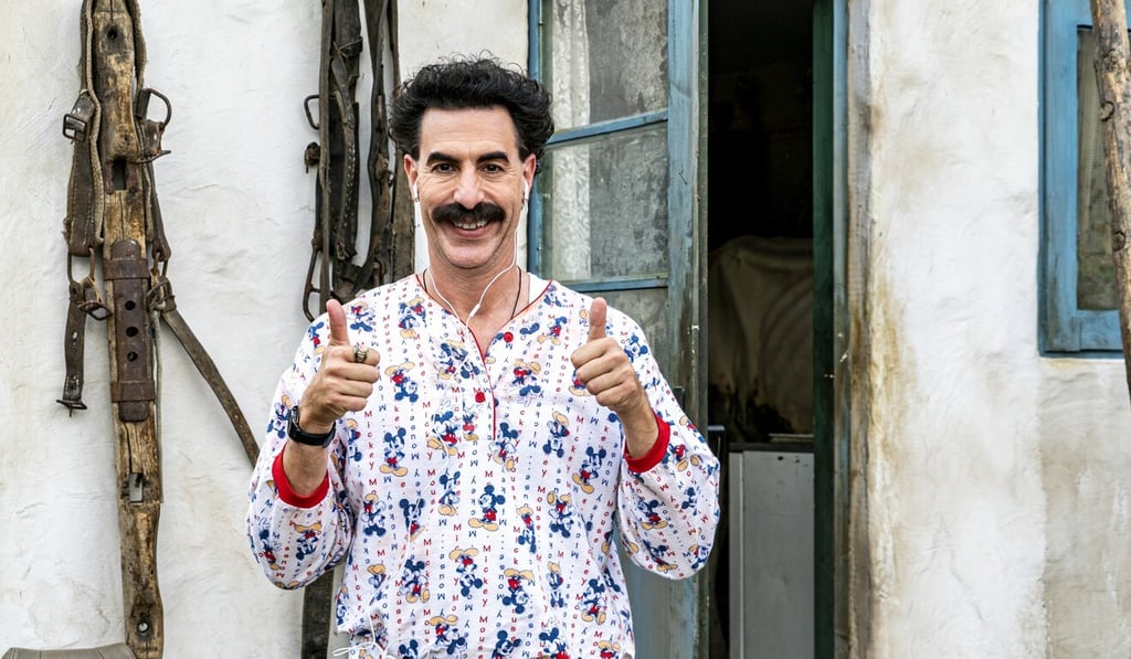 borat dress shirt Rudy Giuliani only 'tucking in his shirt' in 'Borat' movie bedroom scene