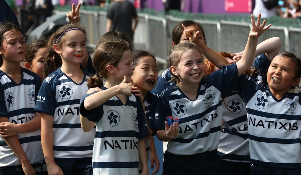 Hong Kong Football Club minis at the Sevens festival in Hong Kong Stadium in 2019. Photo Jonathan Wong
