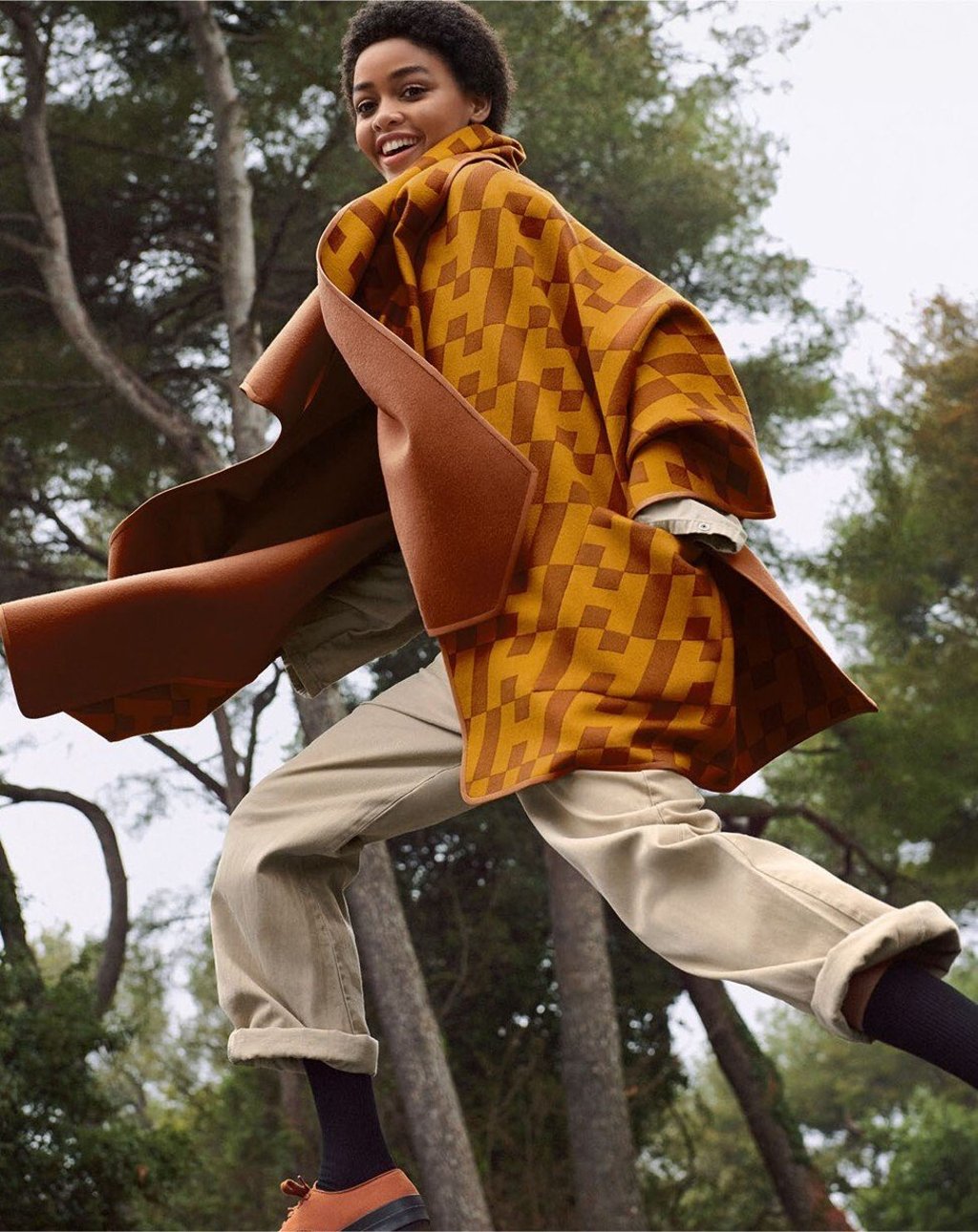 Clothes that scream “get outside”: Hermès’ autumn/winter 2020 women’s silk collection. Clothes that scream “get outside”: Hermès’ autumn/winter 2020 women’s silk collection.