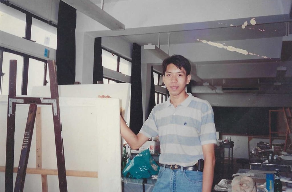Ching at university in Hong Kong, in the early 1990s. Photo: courtesy of Luke Ching Chin-wai