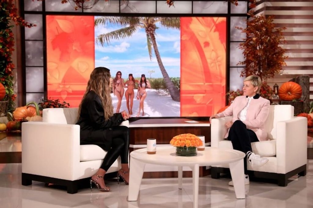 Khloé Kardashian defended sister Kim on The Ellen DeGeneres Show. Photo: The Ellen DeGeneres Show