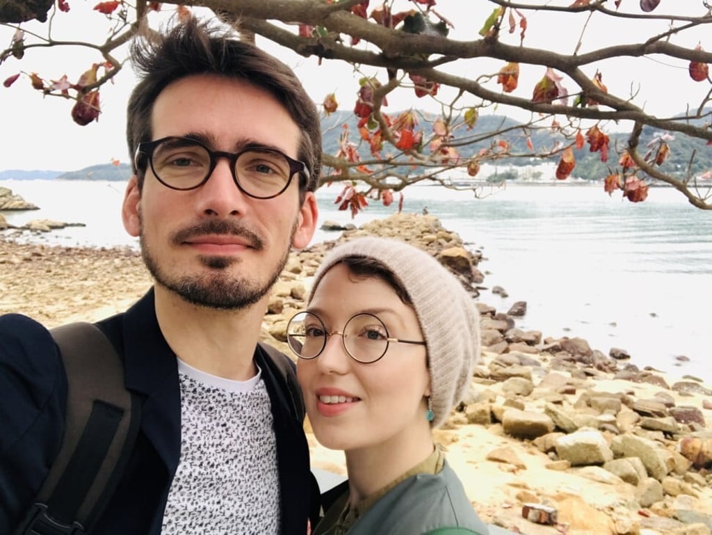 Julia Marino, breast cancer survivor, with her husband, Julien. Photo: Julia Marino