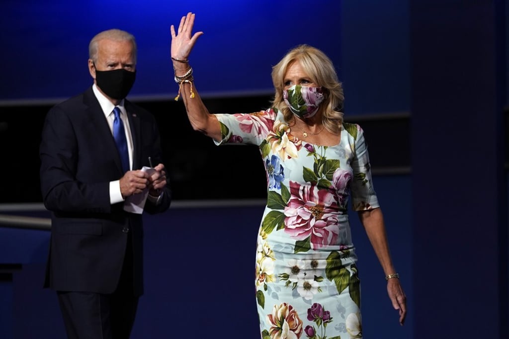 Democratic presidential candidate and former vice-president Joe Biden and his wife Jill Biden after the second and final presidential debate. Photo: AP Photo Democratic presidential candidate and former vice-president Joe Biden and his wife Jill Biden after the second and final presidential debate. Photo: AP Photo