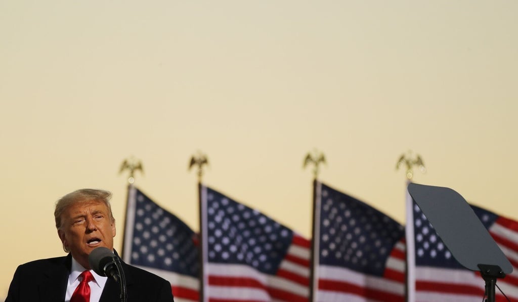 US President Donald Trump speaks during a campaign rally in Rochester, Minnesota. Photo: Getty Images /AFP US President Donald Trump speaks during a campaign rally in Rochester, Minnesota. Photo: Getty Images /AFP