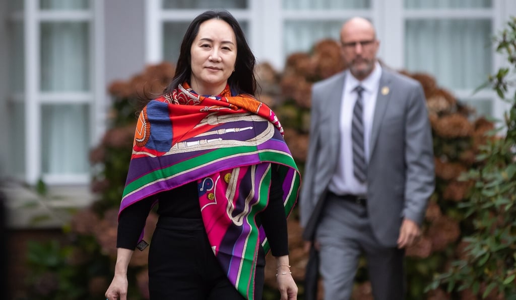 Meng Wanzhou, chief financial officer of Huawei Technologies, leaves her home to attend court on Thursday. Photo: Bloomberg Meng Wanzhou, chief financial officer of Huawei Technologies, leaves her home to attend court on Thursday. Photo: Bloomberg