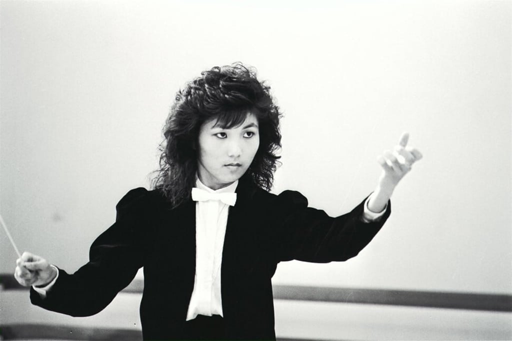 Yip Wing-sie in 1985, the year she became the second woman in 30 years to win the coveted trophy at the Besançon International Music Festival for young conductors in France. Photo: SCMP