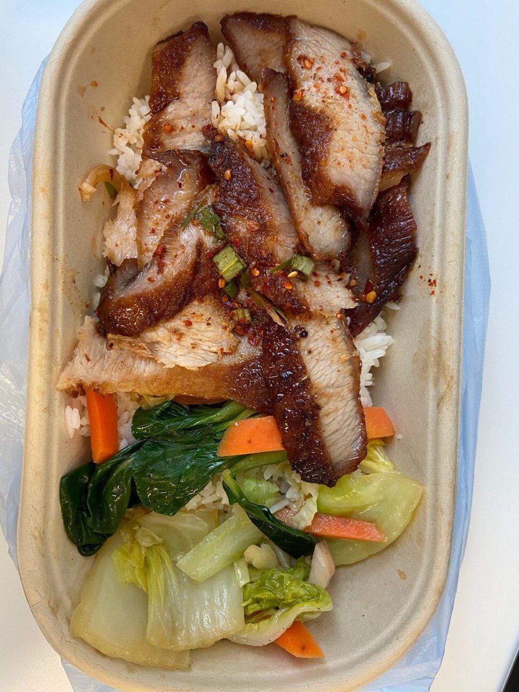 Grilled pork neck rice served at Thai Kitchen by Chanatcha. Photo: Thai Kitchen by Chanatcha