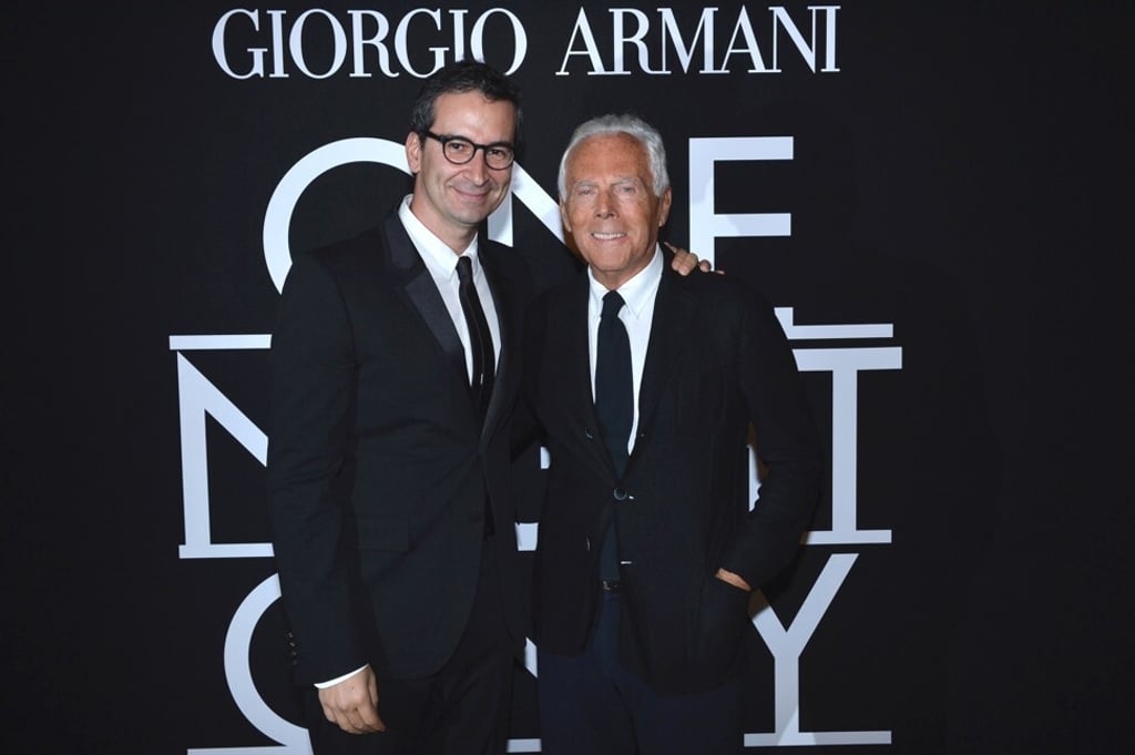 Federico Marchetti and Giorgio Armani at the Giorgio Armani One Night Only New York event. Photo: Handout