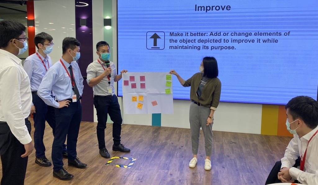 Group activities and tools provided by MIT Hong Kong Innovation Node help the first eight talent from the Technology Leaders of Tomorrow programme learn about entrepreneurial and design thinking.