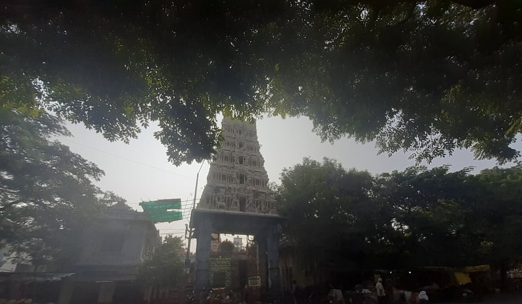 The temple where Kamala Harris asked her aunt to break 108 coconuts as a blessing for her bid to become California's Attorney General. Photo: Vasudevan Sridharan The temple where Kamala Harris asked her aunt to break 108 coconuts as a blessing for her bid to become California's Attorney General. Photo: Vasudevan Sridharan