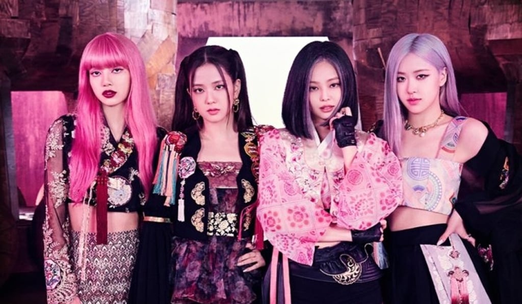 Blackpink members pose wearing modernised hanbok outfits. Photo: YG Entertainment Blackpink members pose wearing modernised hanbok outfits. Photo: YG Entertainment