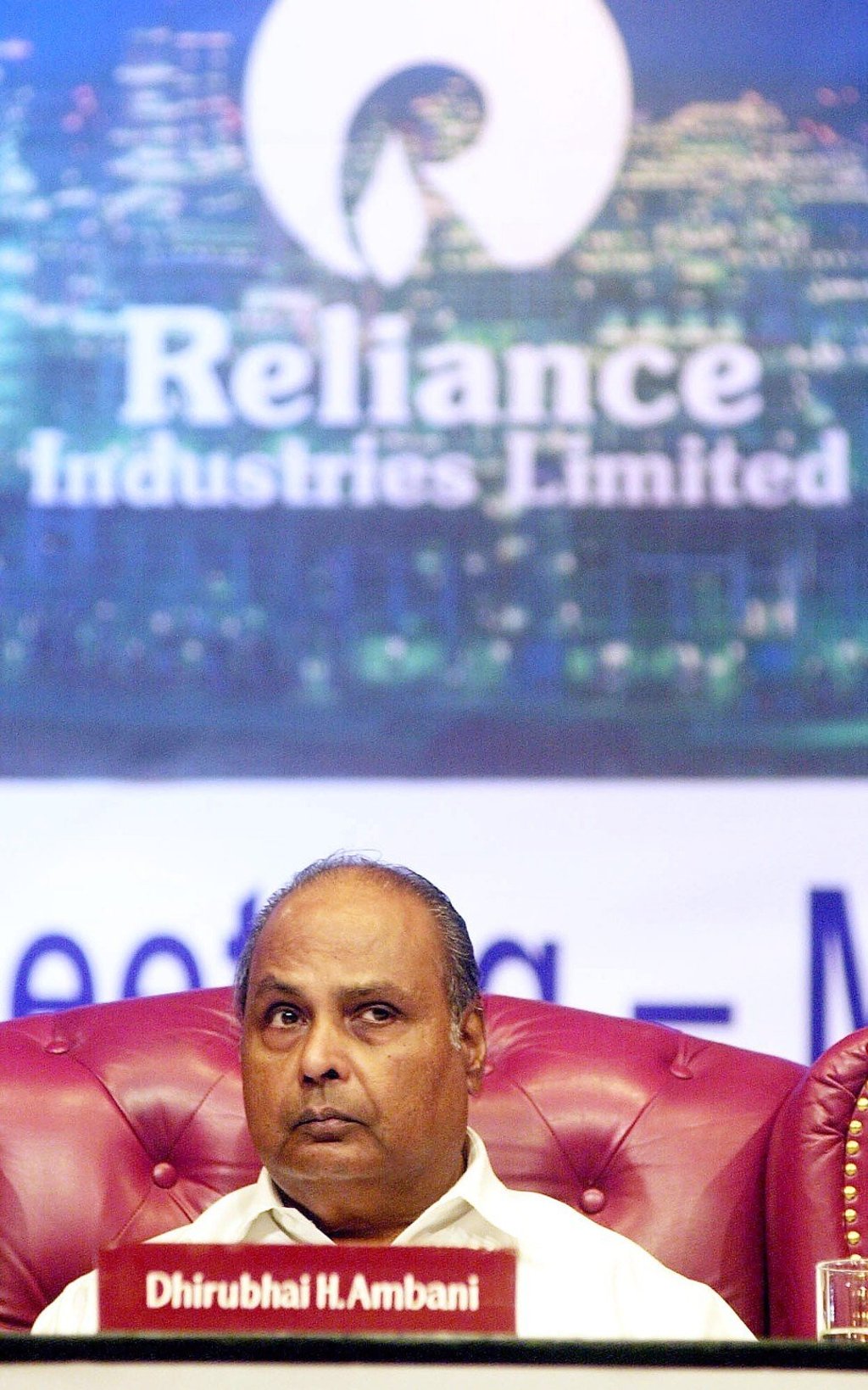 Reliance Industries founder – and Mukesh’s father – Dhirubhai Ambani before his death in 2002. Photo: AP