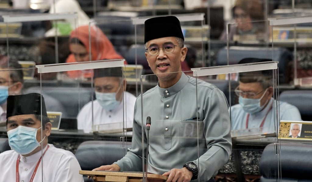 Finance Minister Zafrul Aziz presents the 2021 budget at the parliament house in Kuala Lumpur. Photo: Reuters