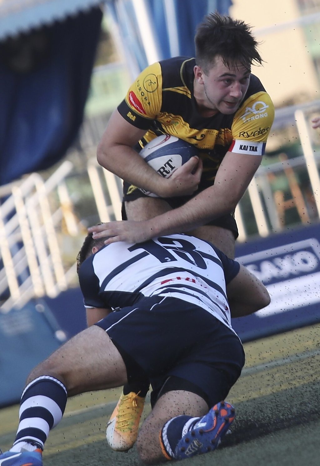 Borrelli Walsh USRC Tigers’ Charlie Wilson in action against Natixis HKFC at King’s Park. Photo: SCMP/Xiaomei Chen Borrelli Walsh USRC Tigers’ Charlie Wilson in action against Natixis HKFC at King’s Park. Photo: SCMP/Xiaomei Chen