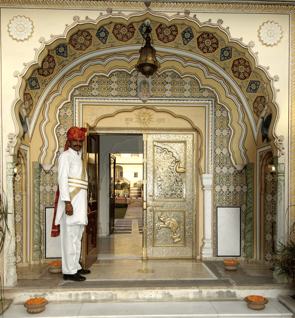 One of three gates to the City Palace, Jaipur. Photo: The Raj Palace One of three gates to the City Palace, Jaipur. Photo: The Raj Palace