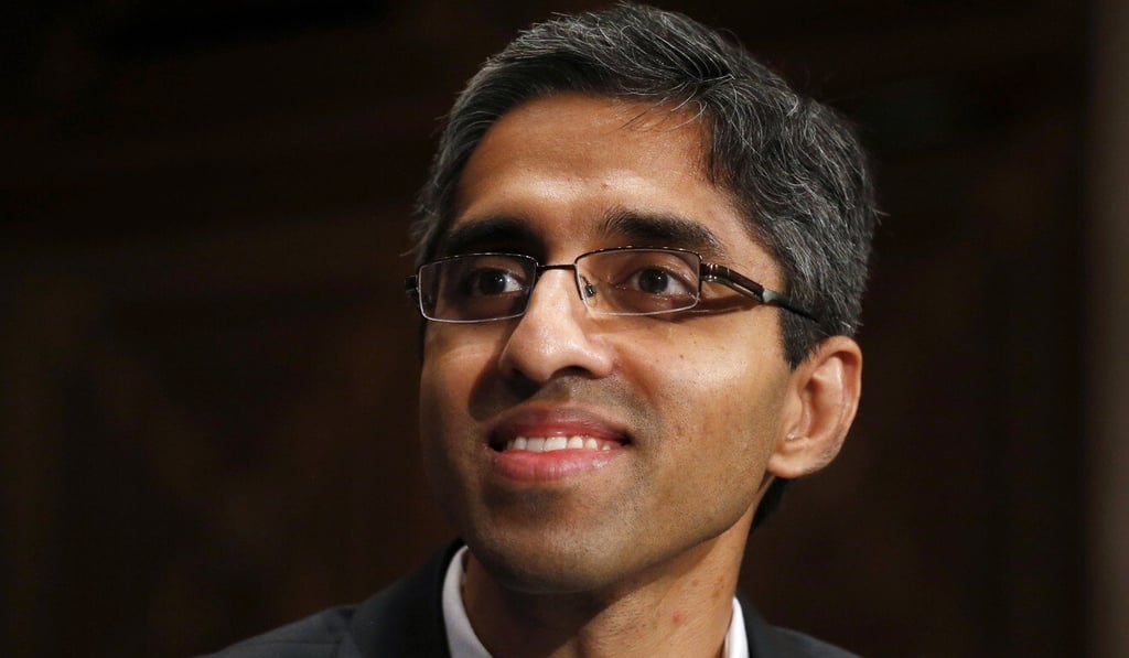 Dr Vivek Murthy on Capitol Hill in Washington in 2014. Photo: AP