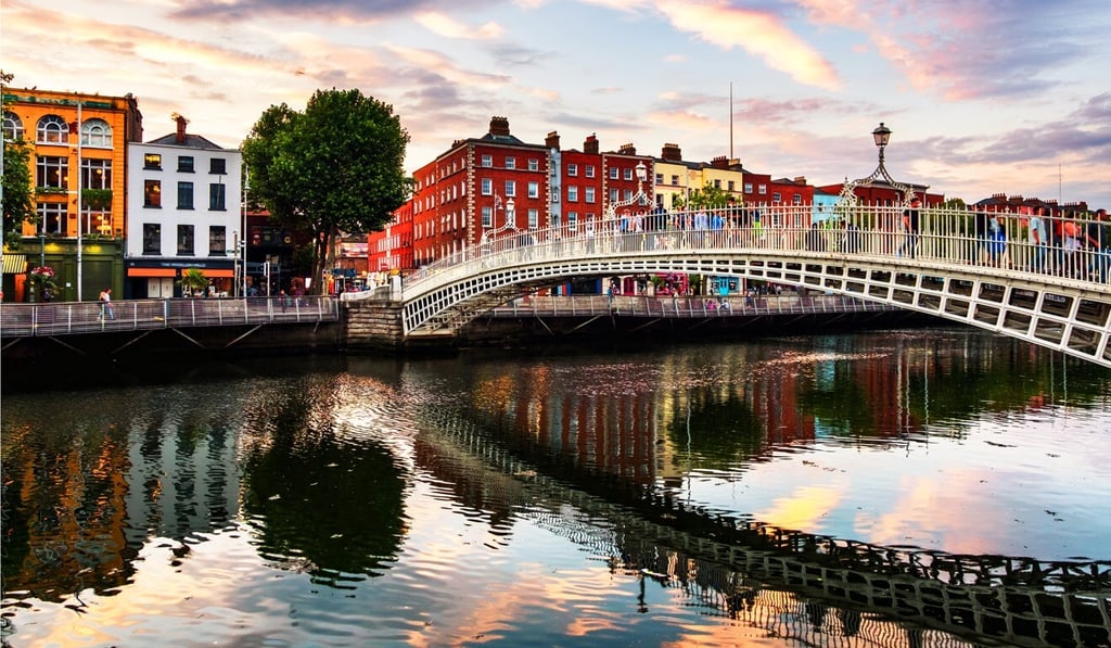 Ha’penny Bridge in Dublin, Ireland’s east-coast capital, which is home to 1.42 million residents. Photo: Shutterstock Ha’penny Bridge in Dublin, Ireland’s east-coast capital, which is home to 1.42 million residents. Photo: Shutterstock