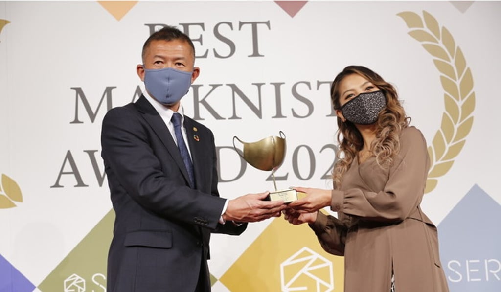 Japanese model Yuki Kimura, also known as Yukipoyo, has done the most to make masks hip. Photo: Handout