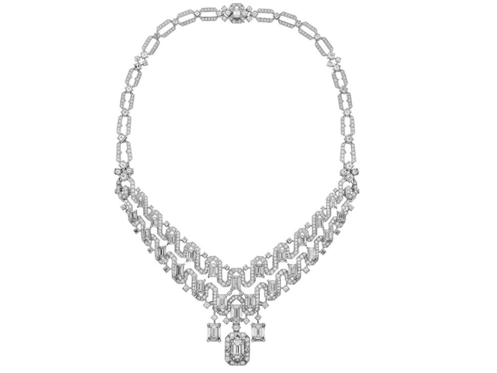 The Vatna necklace made of platinum and diamonds. Photo: Cartier