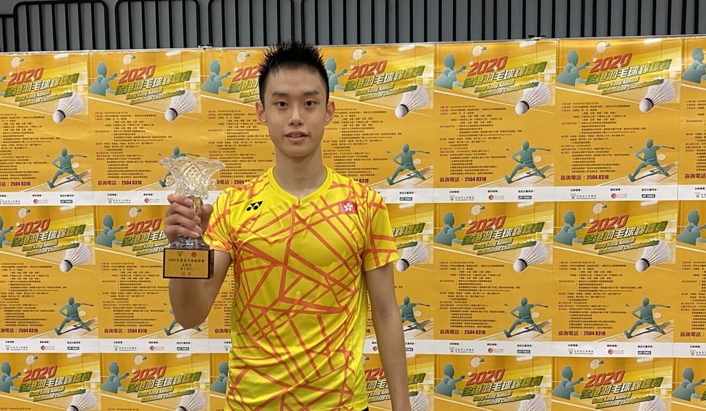 Jason Gunawan with his trophy after the 16-year-old won the men's singles title at the annual Hong Kong Championships. Photo: Chan Kin-wa Jason Gunawan with his trophy after the 16-year-old won the men's singles title at the annual Hong Kong Championships. Photo: Chan Kin-wa