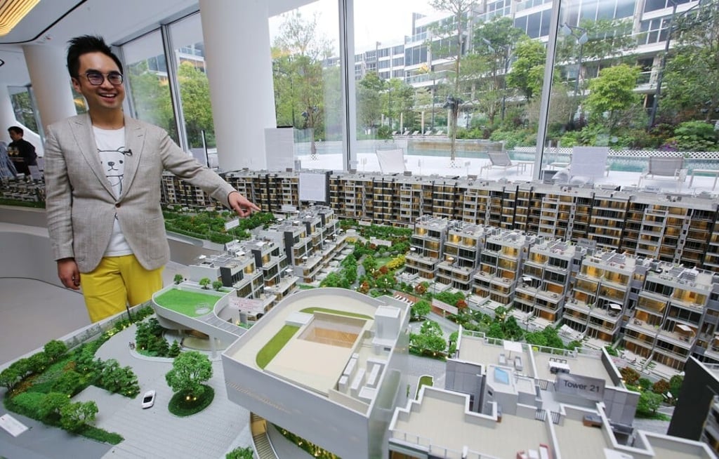 Adrian Cheng Chi-kong, executive vice-chairman of New World Development, during the launch of the Mount Pavilia project in Sai Kung on 7 May 2017. Photo: Edward Wong