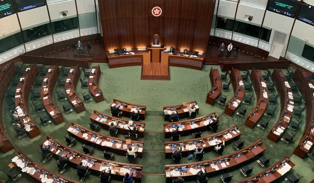 Empty seats in the Legislative Council after opposition lawmakers quit. Photo: Dickson Lee Empty seats in the Legislative Council after opposition lawmakers quit. Photo: Dickson Lee